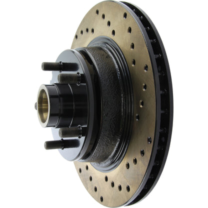 StopTech Sport Cross Drilled Brake Rotor; Front Left