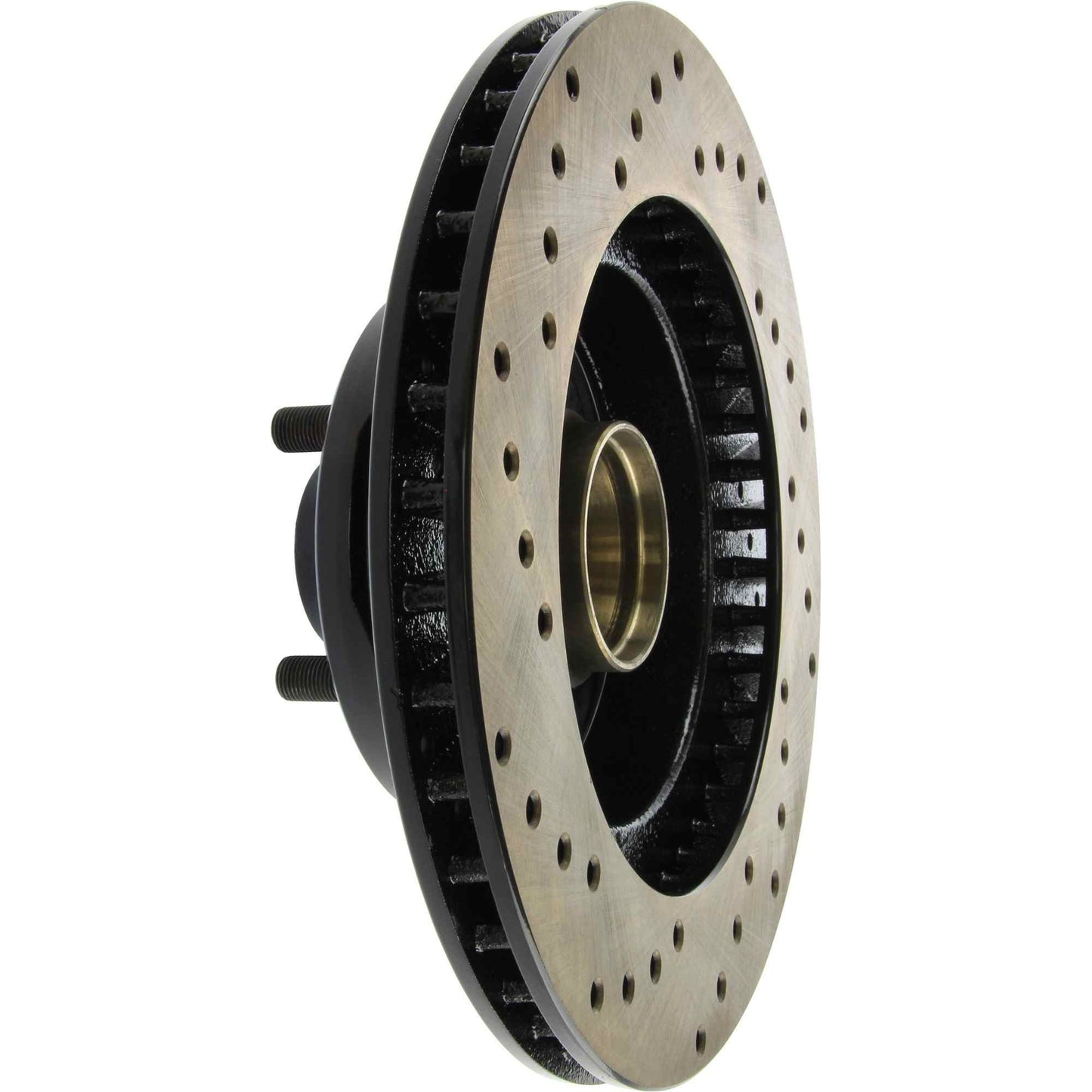 StopTech Sport Cross Drilled Brake Rotor; Front Left