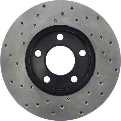 StopTech Sport Cross Drilled Brake Rotor; Front Left
