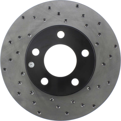 StopTech Sport Cross Drilled Brake Rotor; Front Left