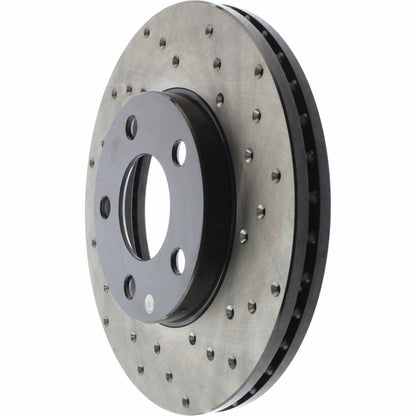 StopTech Sport Cross Drilled Brake Rotor; Front Left