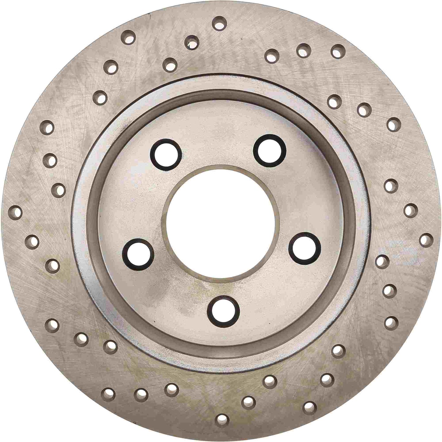 StopTech Sport Cross Drilled Brake Rotor; Rear Left