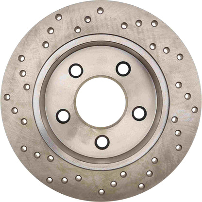 StopTech Sport Cross Drilled Brake Rotor; Rear Left