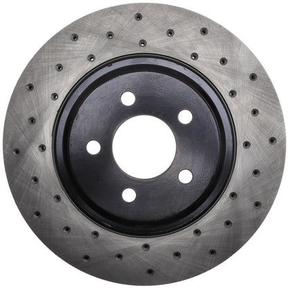 StopTech Sport Cryo Cross Drilled Brake Rotor; Front Right