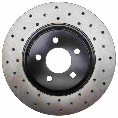 StopTech Sport Cross Drilled Brake Rotor; Front Right