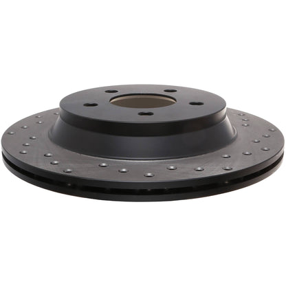 StopTech Sport Cross Drilled Brake Rotor; Rear Left