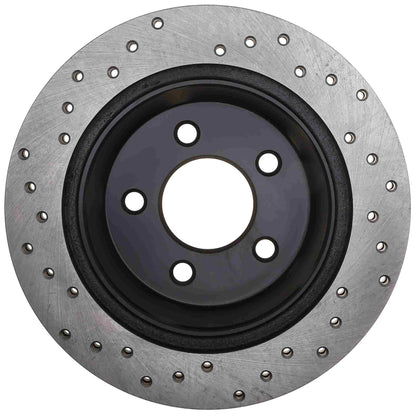 StopTech Sport Cross Drilled Brake Rotor; Rear Left