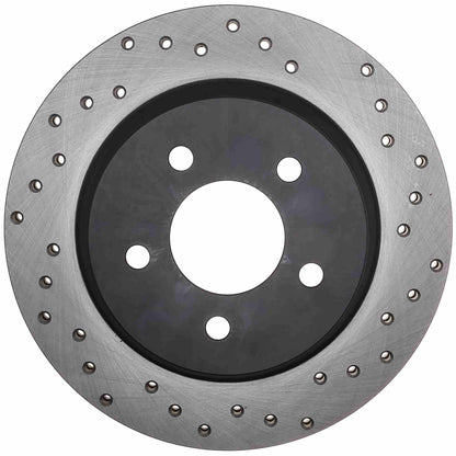 StopTech Sport Cross Drilled Brake Rotor; Rear Left