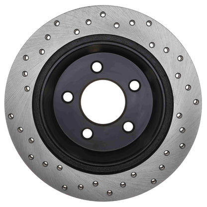 StopTech Sport Cross Drilled Brake Rotor; Rear Right