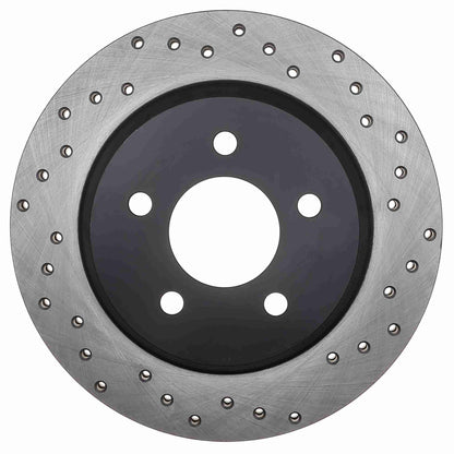 StopTech Sport Cross Drilled Brake Rotor; Rear Right