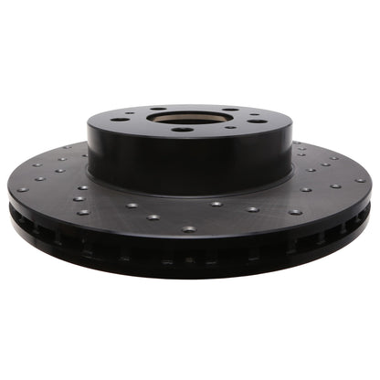 StopTech Sport Cross Drilled Brake Rotor; Front Left