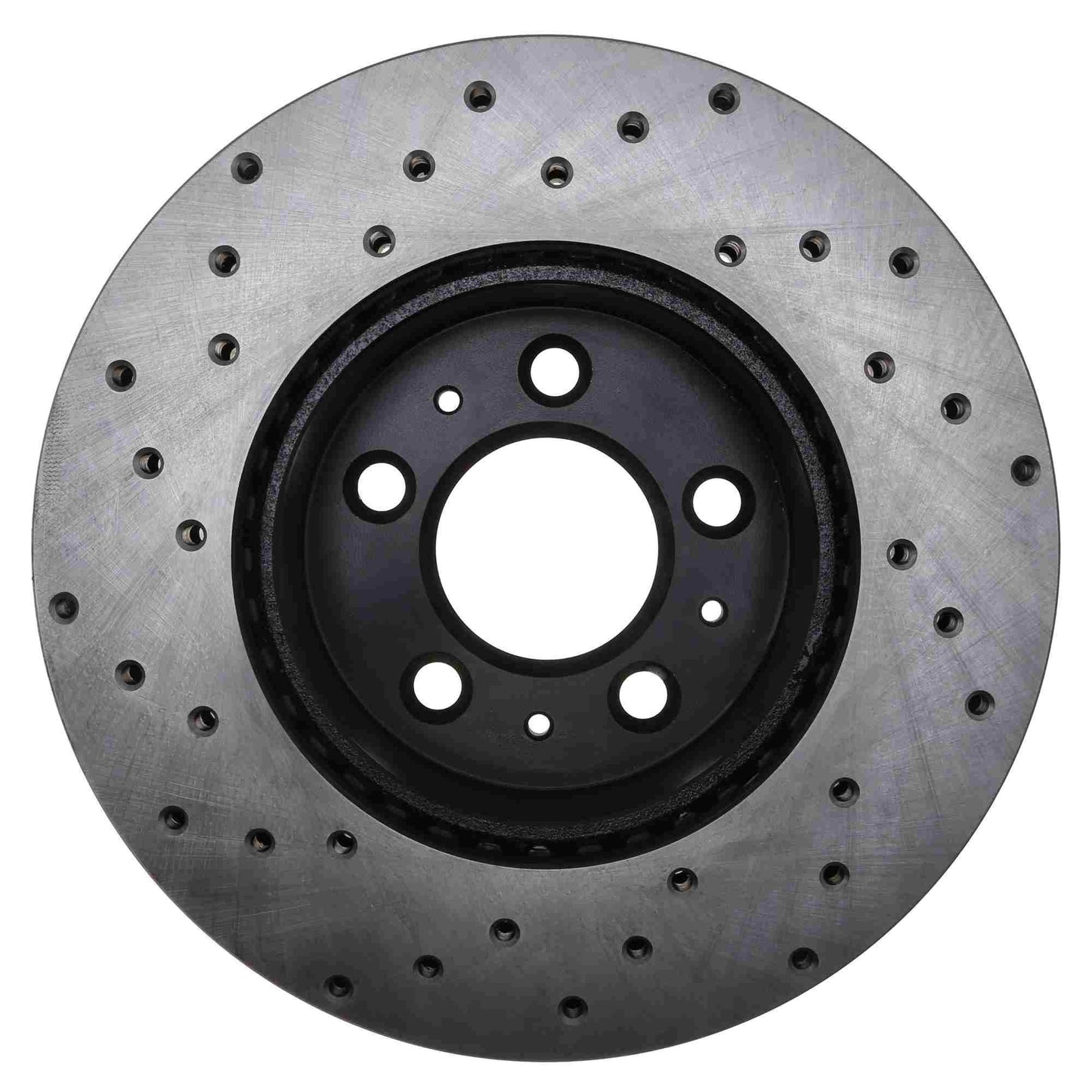 StopTech Sport Cross Drilled Brake Rotor; Front Left