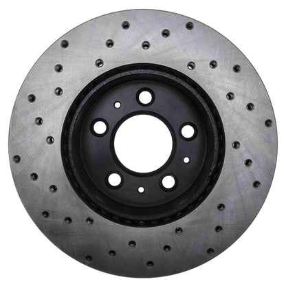 StopTech Sport Cross Drilled Brake Rotor; Front Left