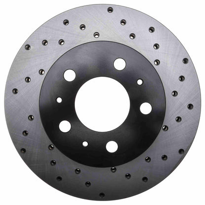 StopTech Sport Cross Drilled Brake Rotor; Front Left