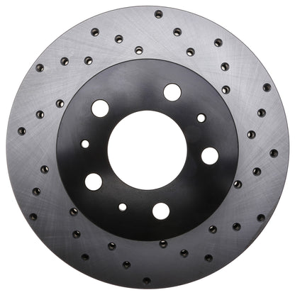 StopTech Sport Cross Drilled Brake Rotor; Front Left