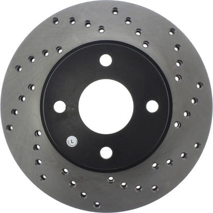 StopTech Sport Cryo Cross Drilled Brake Rotor; Front Left