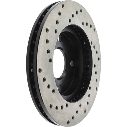 StopTech Sport Cross Drilled Brake Rotor; Front Left