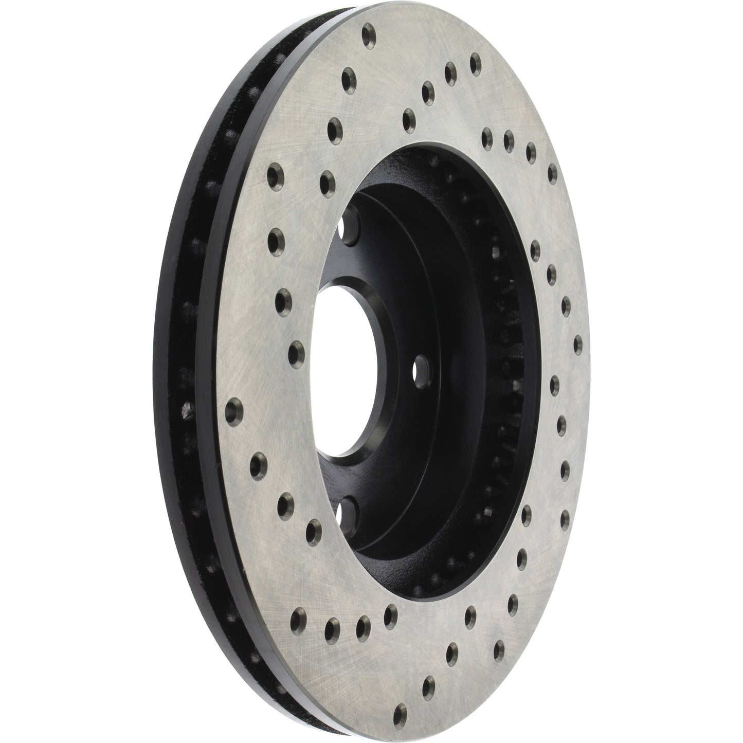 StopTech Sport Cross Drilled Brake Rotor; Front Left