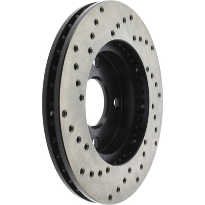 StopTech Sport Cross Drilled Brake Rotor; Front Left