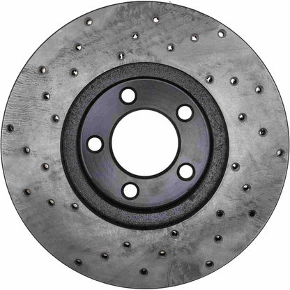 StopTech Sport Cross Drilled Brake Rotor; Front Left