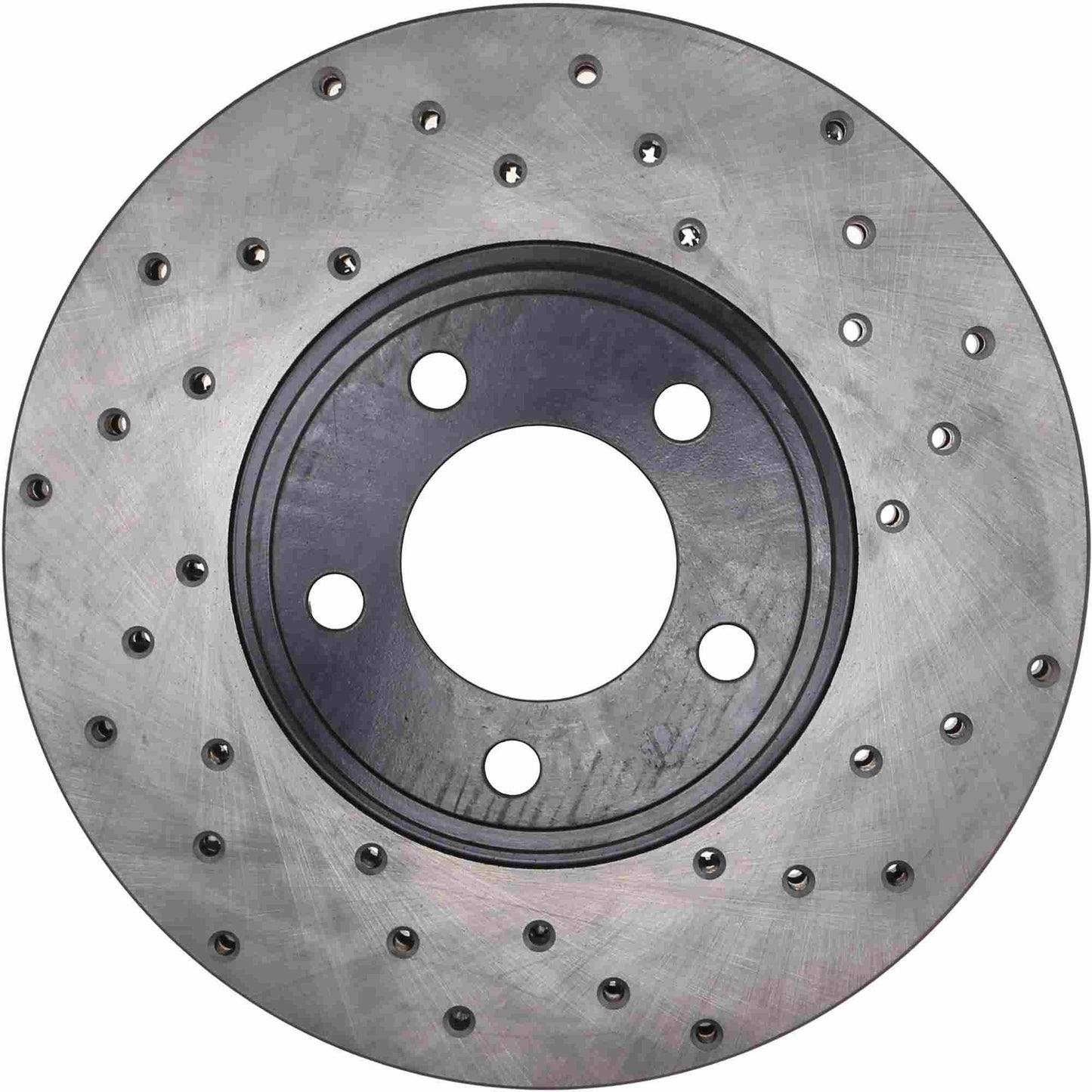 StopTech Sport Cross Drilled Brake Rotor; Front Left