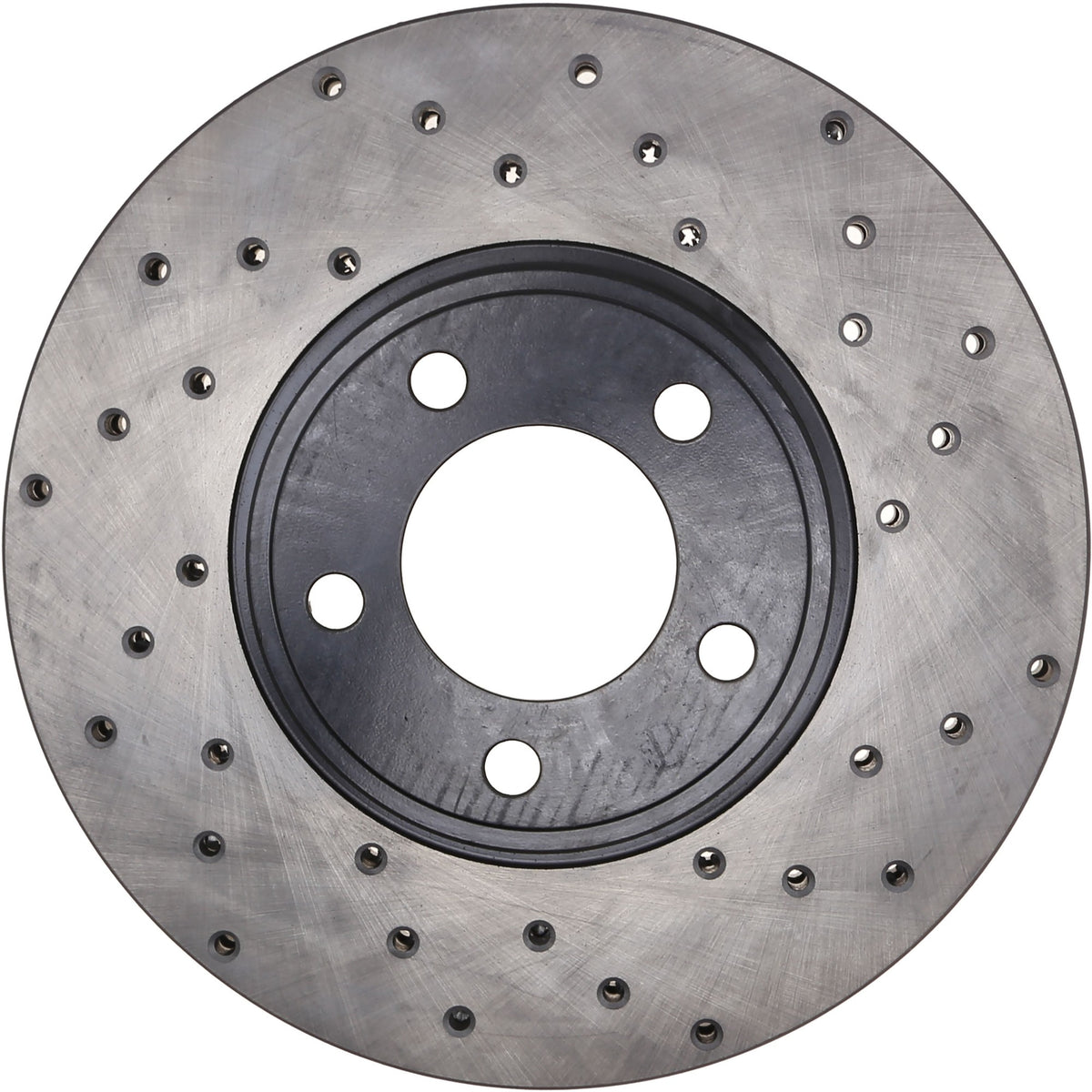 StopTech Sport Cross Drilled Brake Rotor; Front Left