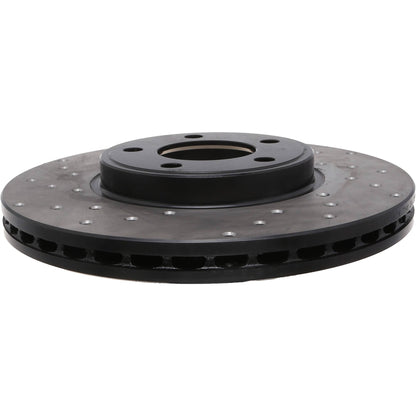 StopTech Sport Cross Drilled Brake Rotor; Front Right