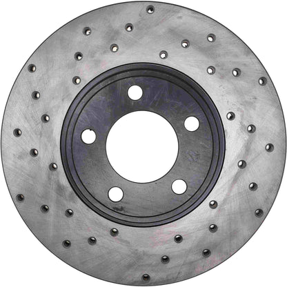 StopTech Sport Cross Drilled Brake Rotor; Front Right