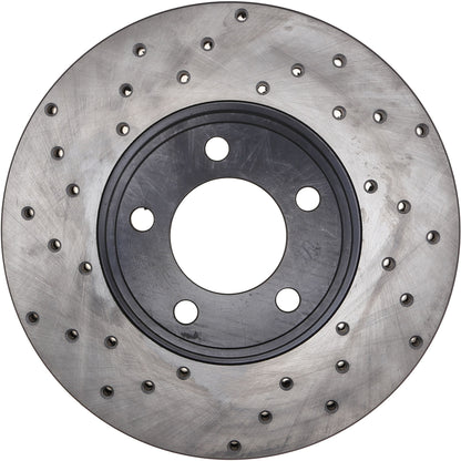 StopTech Sport Cross Drilled Brake Rotor; Front Right