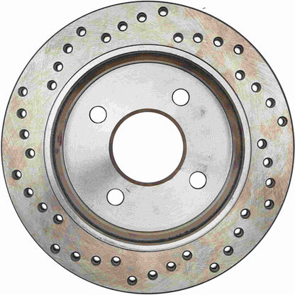 StopTech Sport Cross Drilled Brake Rotor; Rear Left
