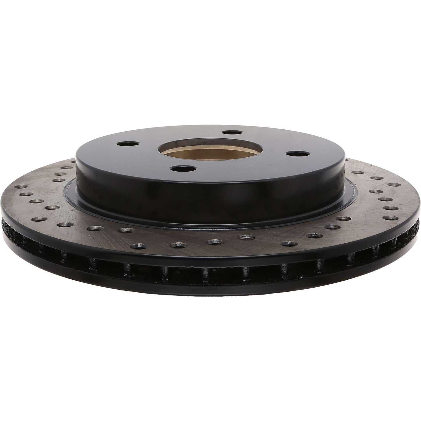 StopTech Sport Cross Drilled Brake Rotor; Rear Right