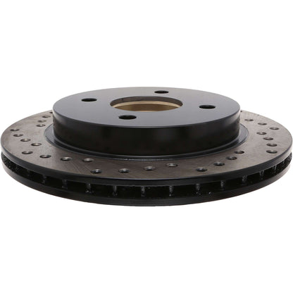 StopTech Sport Cross Drilled Brake Rotor; Rear Right