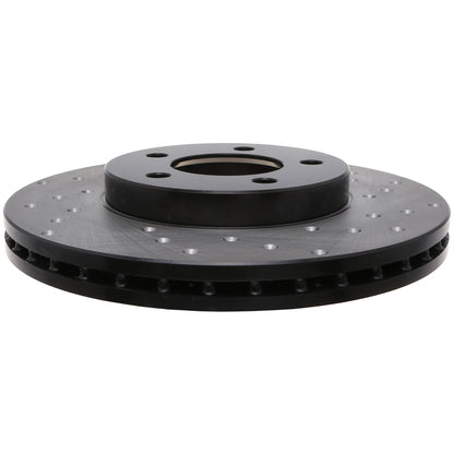 StopTech Sport Cross Drilled Brake Rotor; Front Right