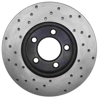 StopTech Sport Cross Drilled Brake Rotor; Front Right