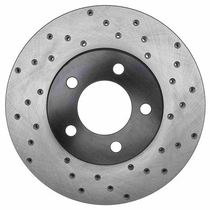 StopTech Sport Cross Drilled Brake Rotor; Front Right