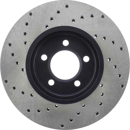 StopTech 02-05 Ford Thunderbird / 00-05 Jaguar S Type / 00-06 Lincoln LS Drilled Left Front Rotor 128.61060L