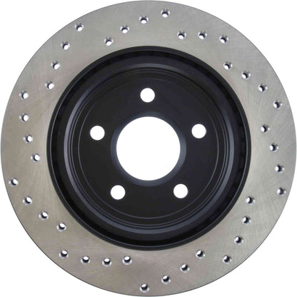 StopTech 02-05 Ford Thunderbird / 00-05 Jaguar S Type / 00-06 Lincoln LS Drilled Left Rear Rotor 128.61062L