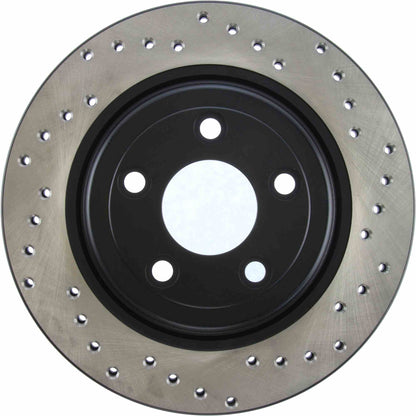 StopTech 02-05 Ford Thunderbird / 00-05 Jaguar S Type / 00-06 Lincoln LS Drilled Left Rear Rotor 128.61062L