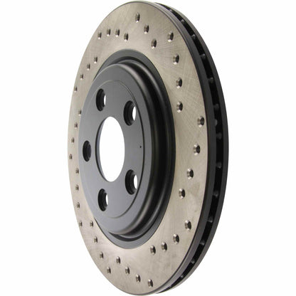 StopTech 02-05 Ford Thunderbird / 00-05 Jaguar S Type / 00-06 Lincoln LS Drilled Left Rear Rotor 128.61062L