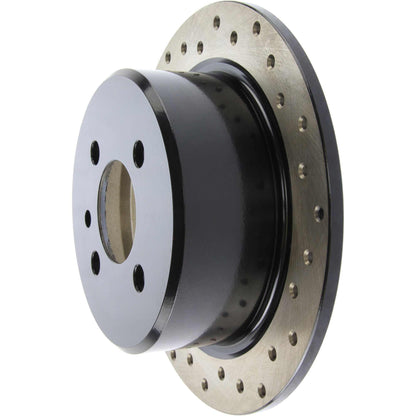 StopTech Sport Cross Drilled Brake Rotor; Rear Left