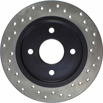 StopTech Sport Cross Drilled Brake Rotor; Rear Right