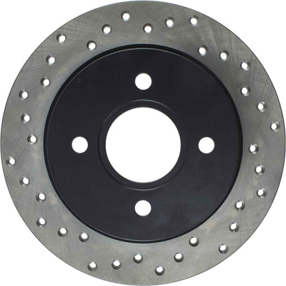 StopTech Sport Cross Drilled Brake Rotor; Rear Right