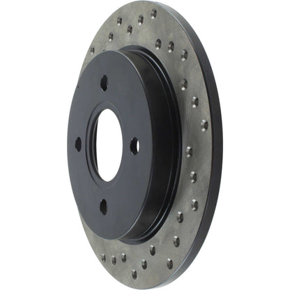 StopTech Sport Cross Drilled Brake Rotor; Rear Right