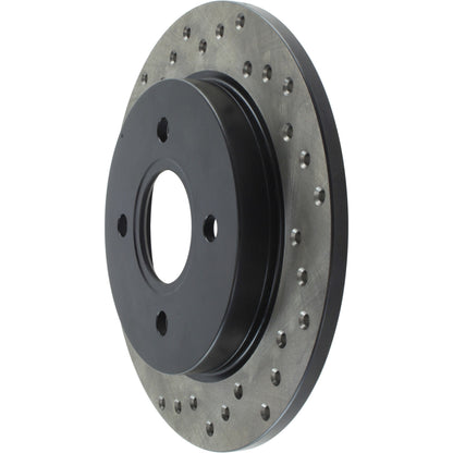 StopTech Sport Cross Drilled Brake Rotor; Rear Right
