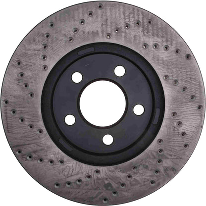 StopTech Sport Cross Drilled Brake Rotor; Front Left