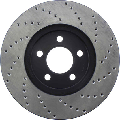 StopTech Sport Cross Drilled Brake Rotor; Front Right