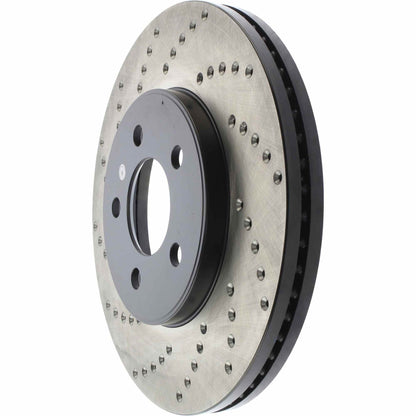 StopTech Sport Cross Drilled Brake Rotor; Front Right