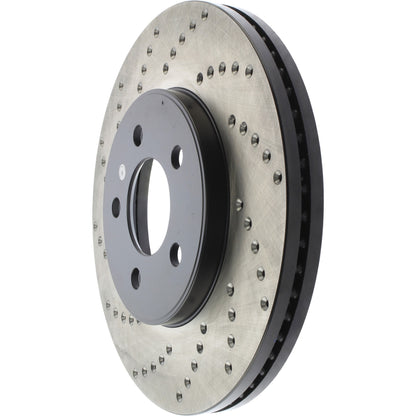 StopTech Sport Cross Drilled Brake Rotor; Front Right
