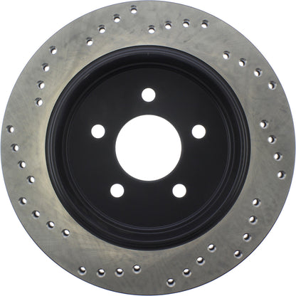 StopTech Sport Cryo Cross Drilled Brake Rotor; Rear Left