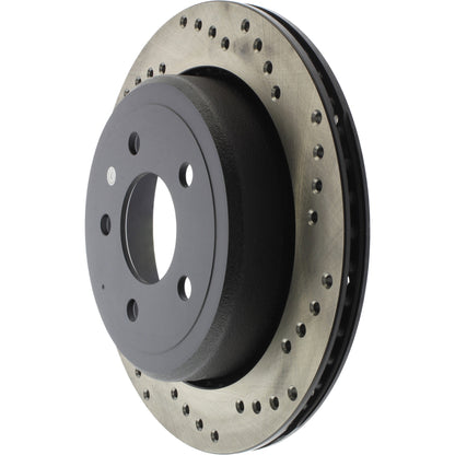 StopTech Sport Cryo Cross Drilled Brake Rotor; Rear Left